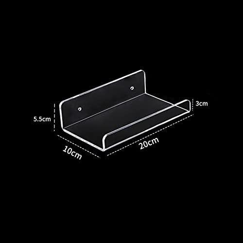 Plataforma flutuante de acrílica clara de acrílico Clear Montagem de parede Exibição de plataforma em forma de armazenamento U Organizador