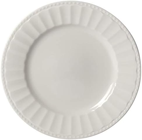 Galeria de mesa com a galeria de tabela com relevo porcelana branca de porcelana redonda coleção de utensílios- resistente a arranhões