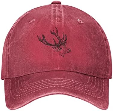Elk Deer Head Country Style Silhouett 2023 Presente de graduação Cowboy Baseball Cap Hat Unissex Upf50 Ajuste
