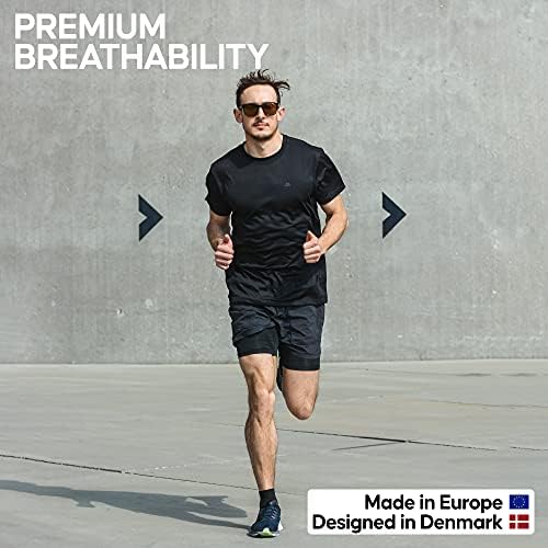 Dinamarquês Endurance 3 Pacote de meias atléticas, respirável para homens e mulheres