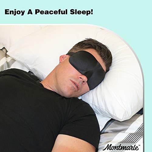 Máscara do sono de Montmarle para homens e mulheres, 2 pacote, de bloqueio leve, confortável, leve e ajustável cobertura para dormir, troca de trabalhadores e viajantes