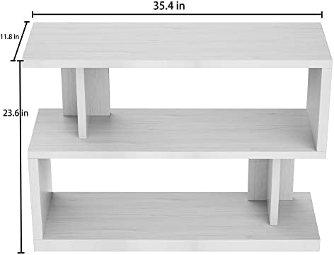 TMTOURH 35,4 Tabela de console Tabela lateral do sofá, 3 Nível TV TV Table Table Robusta mesa de café de mesa