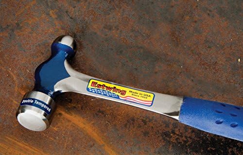 Estwing Ball Peen Hammer - Ferramenta de metalworking de 8 oz com construção de aço forjado e aderência de redução de choque -