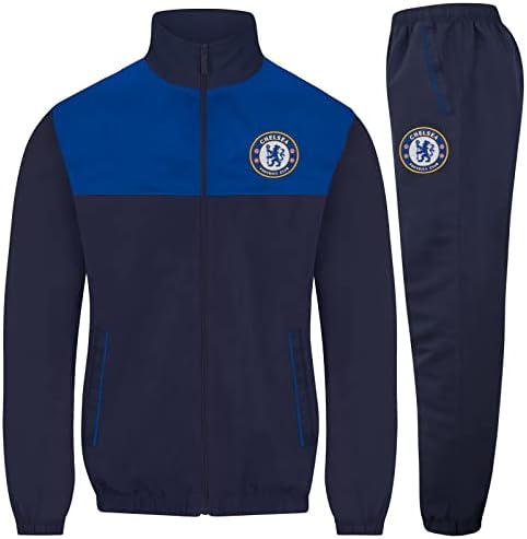 Chelsea FC Official Soccer Gift Jacket & Pants Tracksuit Set