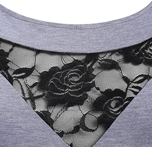 Camiseta de blusa para meninas 2023 curto 3/4 manga de pisca de lacta de renda de algodão gráfico floral de grandes dimensões