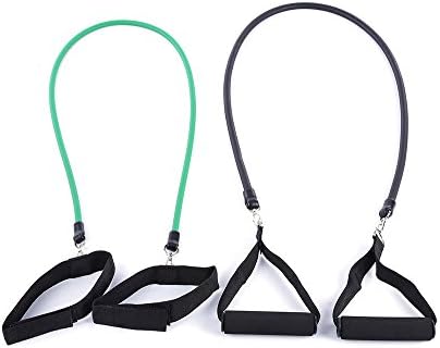 Xhope 11pcs / set exercício de tubo natural Bandas esticadas Treinamento elástico Pull corda para Yoga Pilates Cordage Cordage Treinamento de força em casa