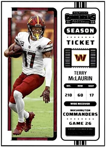 Terry McLaurin 2022 Panini Concamadores Ticket 99 nm+ -mt+ comandantes de futebol da NFL