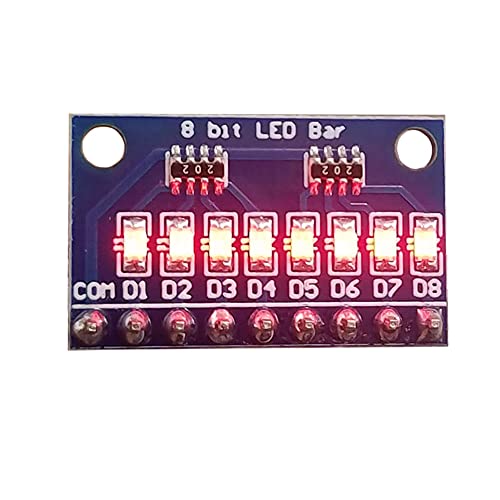 3,3V 5V 8 bits Red Kit DIY de indicador de LED de LED comum para Arduino Nano Uno Raspberry Pi 4 Nodemcu com PIN