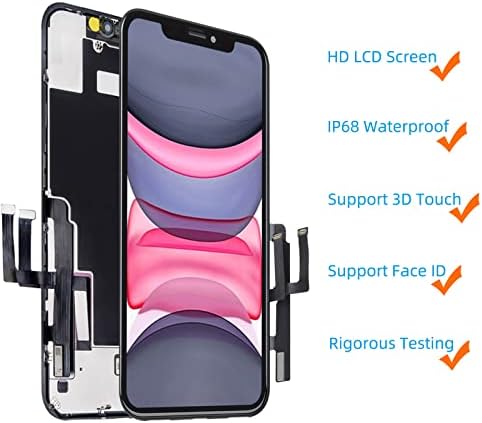 Para iPhone 11 Reparo de substituição da tela LCD - Clngai 3D Touch Digitalizer iPhone11 Reparação de tela Montagem completa para A2111 A2223 A2221 com ferramentas de reparo gratuitas+protetor de tela preto 6.1inch