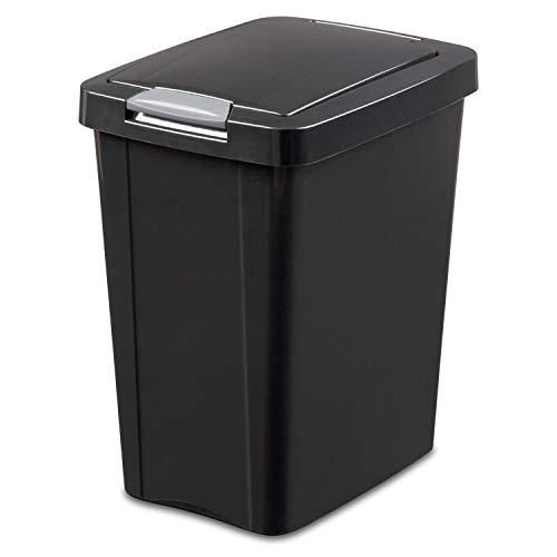 Esterilita 10439004 7,5 galões de lixo preto Touchtop Wastebasket