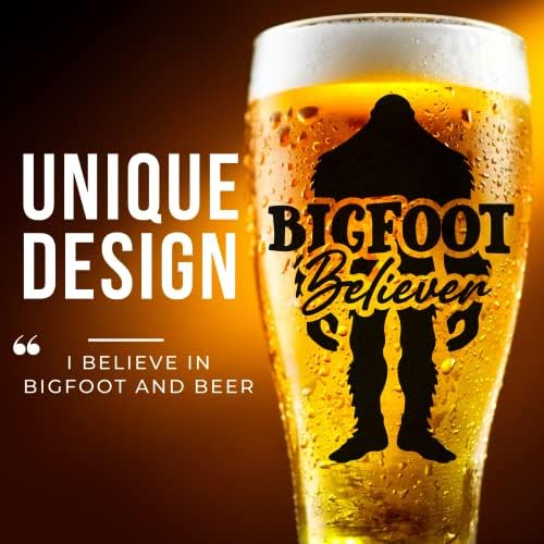 Presentes OneBttl Bigfoot para homens, presentes de Sasquatch, 15 oz de cerveja engraçada, ideia engraçada para o amante do Bigfoot Sasquatch, ótimo para o Bigfoot Party, Bigfoot Believer