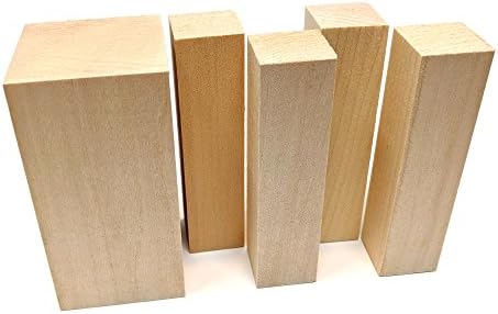 Basswood - blocos de escultura extra grandes - 2x2x12 Blocos de madeira de Whittling - 2 pacote