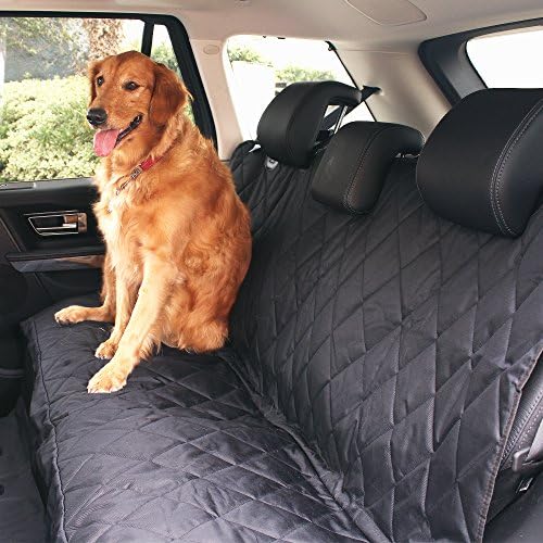 Barksbar Luxury Pet Car Seat com âncoras de assento para carros, caminhões e SUVs - preto, resistente à água, backing