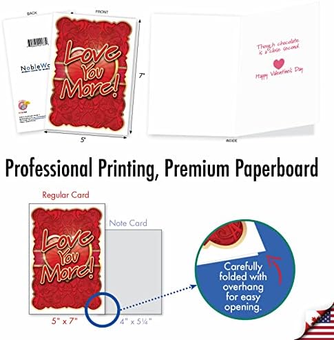 Nobleworks - 36 Setado Conjunto engraçado CARTOS DO Dia dos Namorados Caixa em massa com envelopes, pacote de variedade