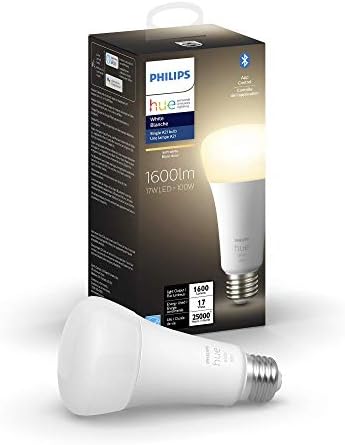 Philips Hue White A21 High Lumen Smart Bulb, 1600 Lumens, Bluetooth & ZigBee Compatible, funciona com Alexa & Google Assistant,