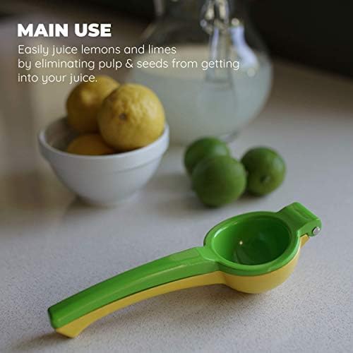 Elementos culinários Metal Lemon and Lime Squeezer: Pressão manual, fácil de usar citros, lava -louças segura 1 pacote