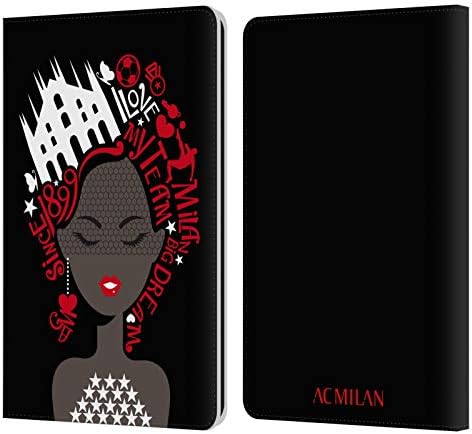 Projetos de capa principal licenciados oficialmente AC Milanello Children Leather Livro da carteira de capa compatível