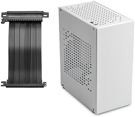 Alumínio Mini ITX Case com PCI riser, capa Joyjom Mini PC, Caixa de PC de fator de formato pequeno SFF, caixa de jogos