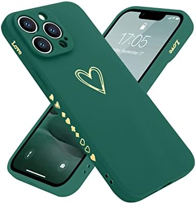 TeaGeo Compatível com iPhone 13 Pro Case 6,1 polegadas para mulheres meninas, Luxo Luxo Love Heart [Capa protetora de lente de câmera