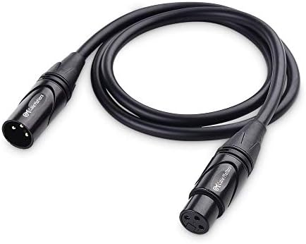 Cable Matters 2-Pack Premium XLR para XLR Cabo de microfone 3 pés e 1/4 de polegada TS para TS Cabo de guitarra elétrica