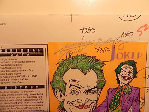 Detective Comics Personagem Descrição/Dados Pessoais Assinados Joker Vintage