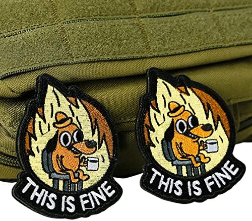 Este é um remendo de cães finos, 3 PCs Meme Funny Meme bordado, manchas táticas de moral militar com apoio de fixador de gancho, acessórios de apliques fofos para mochilas, coletes, jaquetas, jeans, chapéus