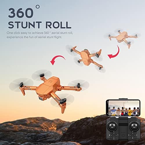 3t6b pequenos drones para crianças de 8 a 12, mini drone 4k câmera dupla com movimentos 3D, altitude de retenção, modo sem cabeça, operação