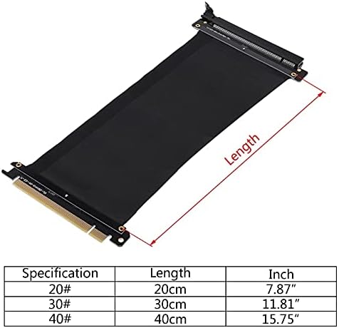 Conectores U50D Cabo de extensão gráfico de 20/30cm de alta desempenho com o cabo RISER ANTI-JAM PCI-E X16 3.0 RISER RISER-