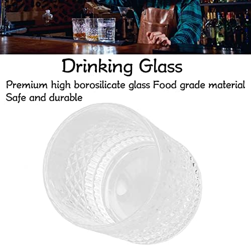 vidro de uísque de pllaaobo, 300 ml de uísque de cristal tumbler alimentos grau de vidro durável designs esculpidos de