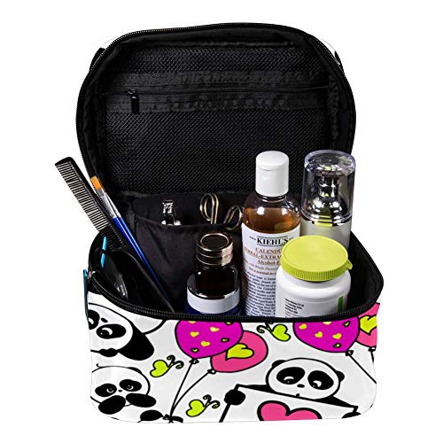 Bolsa cosmética do Indomer Panda segurando a caixa de maquiagem do coração de viagem, caixa de armazenamento organizador de higiene