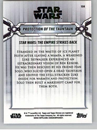 2019 Topps Chrome Star Wars Legacy 104 Proteção do cartão de negociação Tauntaun