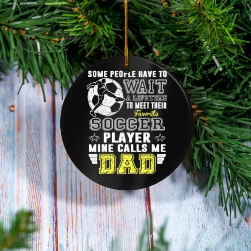 Meu primeiro Natal - meu jogador de futebol favorito me chama de ornamento de pai - ornamento de Natal, tag, decoração de casa,