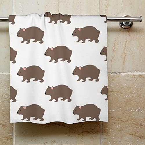 Wombats Padrão Toalhas de mão Face e pano de lavagem do corpo pano macio panos com fofos impressos para o banheiro Hotel de cozinha