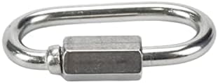 WDONAY Chain de 5 links rápidos M4 Ganchos de cadeia de aço inoxidável Licking Carabiners Conector de cadeia de segurança