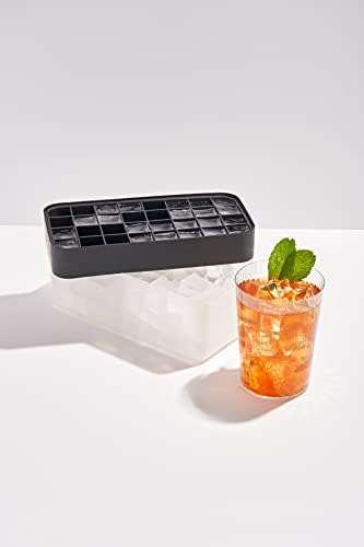 W&P Ice Box Silicone Freezer Bandey com tampa, faz 3 bandejas perfeitas de gelo, economia de espaço, design empilhável, lava-louças