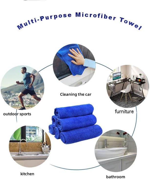 Pacote Tafaal de 10 toalhas de limpeza de microfibras, 15,7 x15.7, superado super pesado, lados duplo, qualidade premium, super