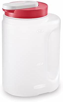 Rubbermaid® mixermate ™ arremessador resistente a vazamentos, 2 quart e bloqueio aqua geladeira jarro de água com alça