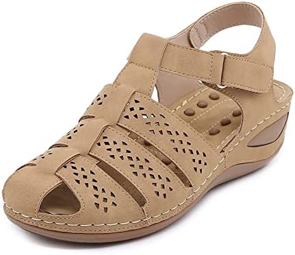 RBCULF Sandálias femininas com arco Suporte Hollow Sapatos de praia Breathable Summer Summer Comfort Platform Casual Slip