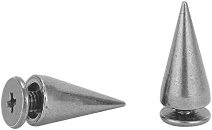 WeeBee 100 conjuntos de 14 mm de metal cone de metal picos de pregos de metal parafuso de metal back gent
