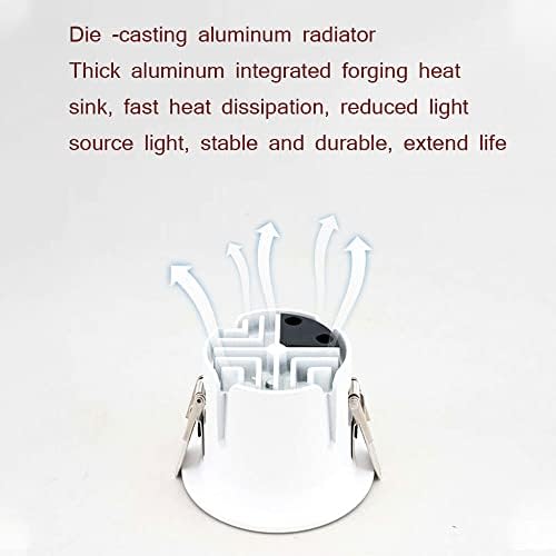 USMJQVZ LED de alumínio branco pode acender 7w, 10w, 12w LED LED LIGHTILIGADO SALA DE ESPERFIMENTO SUPERFENTE ROUNTE ALTA