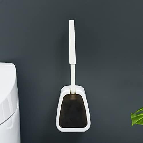 Escova de escova de vaso sanitário pincel e suporte de suporte, escova de escova de vaso sanitário pincel de escova de banheiro de banheiro montado no banheiro