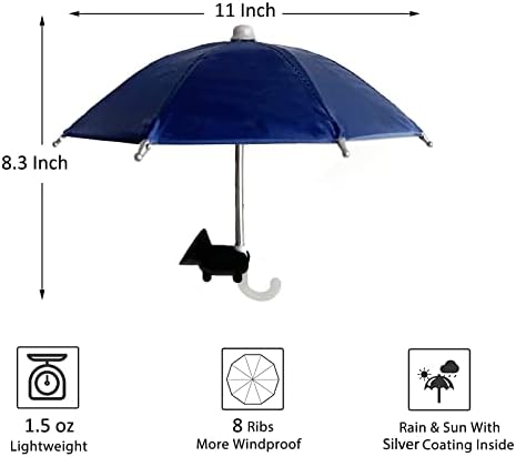 Guba de telefone para proteção de proteção UV FantasyBear para sol, punhal de sucção ajustável universal guarda -chuva