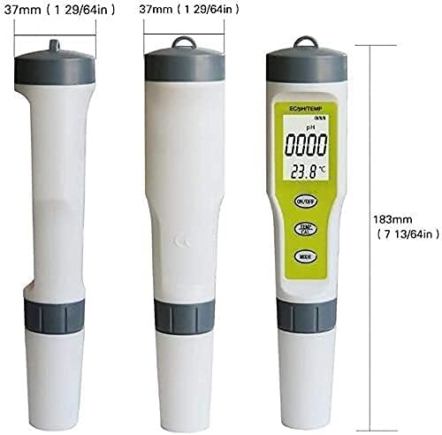 Yuesfz Precise PH/EC/Temperatura Teste de Teste de Pen Pen Pen Condutividade da Água Qualidade da Água Ponto de Cenção PH PH Portátil Medidor com luz de fundo Detector de qualidade de água Prática