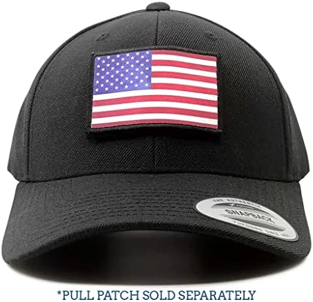 Puxe o patch chapéu tático | Cap premium de beisebol de Bill Curved | Snapback autêntico | Loop de 2x3 polegadas para prender