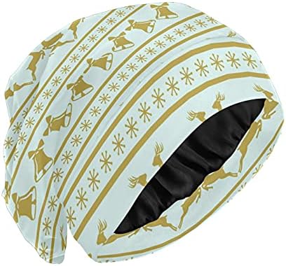 Skull Cap boné de tampa de trabalho chapéu de capô para mulheres veados de natal veado de ano novo sinos azuis dourados Bap boné de trabalho