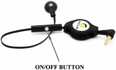 Fonus Black Repacto de 3,5 mm de fone de ouvido de fone de ouvido de fone de ouvido mono e fone de ouvido com microfone para T-Mobile