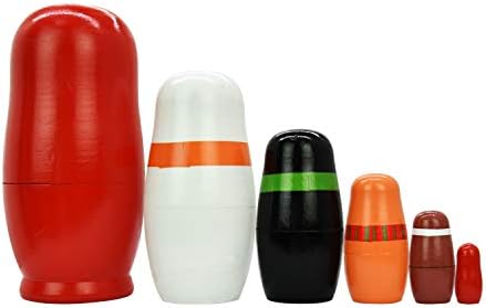 Hycles Nesting Dolls Russian Matryoshka Wood empilhando o conjunto aninhado para crianças brinquedos artesanais para crianças