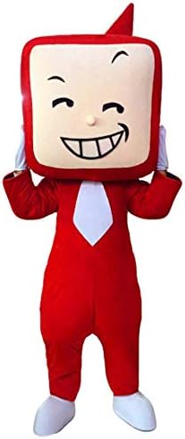 Aparelho de TV Cartoon traje mascote com máscara para adultos para festas de cosplay Vestido de Halloween