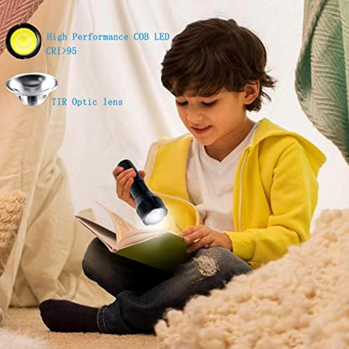 Lanternas de modo único de kunhe s1 para crianças luminárias de carro led pacote 2 conjunto lanternas de bolso pequenas e brilhantes
