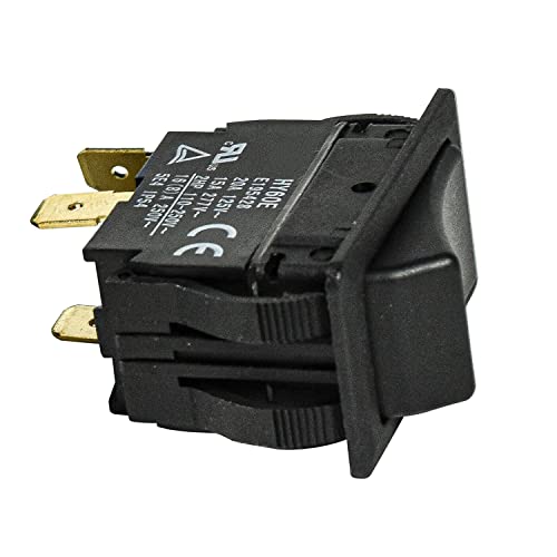 HQRP On Off Rocker Switch 4-Prong 20A 125V Compatível com Kedu Hy60E, 2lnc4, D507336, Shopsmith Tools, UL listado